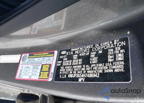 2017 Kia Soul + из США, поврежденный, VIN KNDJP3A54H7486942